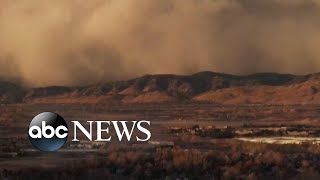Drone footage shows massive dust storm sweeping across mountains in Colorado | #shorts | ABC News