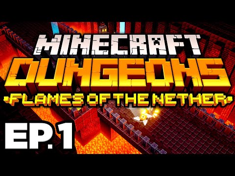 🔥 NETHER WASTES, SPINBLADE! - Minecraft Dungeons: Flames of The Nether DLC Ep.1 (Gameplay Lets Play)