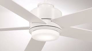 1_Watch A Video About the 52 Casa Vieja Grand Palm Matte White LED Damp Rated Fan with Remote