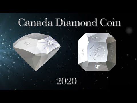 Royal Canadian Mint Diamond Coin | $50 Dollars Pure Silver Coin | 2020