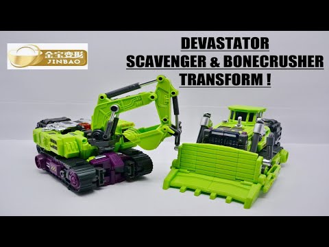 JinBao Devastator Transformers G1 (Scavenger & Bonecrusher) [TRANSFORM]! | AJIMTOYS