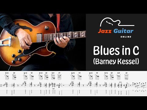 Blues in C (Barney Kessel) - Jazz Blues Guitar Lesson