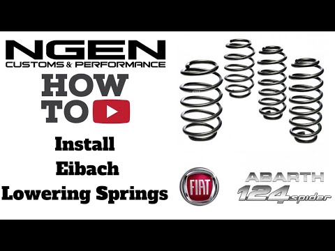 EIBACH LOWERING SPRINGS Install on a Fiat 124 Spider Abarth: HOW TO!
