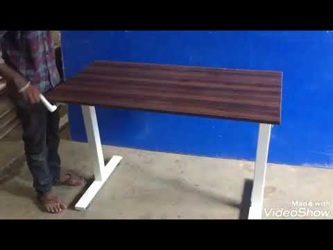 Floor mount manual hand cranck height adjustable desk, 80 cm...