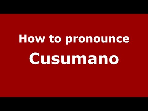 How to pronounce Cusumano