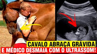 Cavalo insiste em ABRAÇAR mulher GRÁVIDA, e médico vê detalhe CHOCANTE no ultrassom!