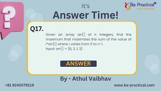 Download the video "Java Programming Tutorial | Maximize the i * arr[i] Sum in Java | be-practical.com |Learn Basic Java"