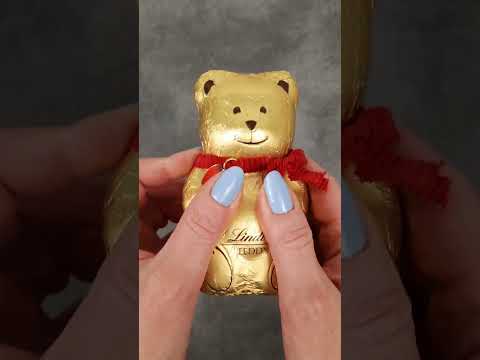 🧸Cute But Tasty - Lindt Milk Chocolate Bear! #lindtchocolate #openingchocolate