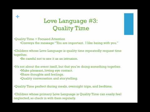 Speaking Your Child's Love Language
