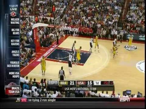 July 16, 2012- ESPN - USA Vs Brazil- Exhibition -Win (Washington DC) (02-00) (LeBron James)