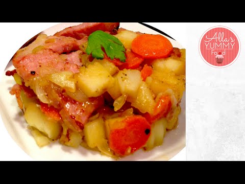 How to make Russian Meat Stew, Zharkoe Recipe - Жаркое из Свинины