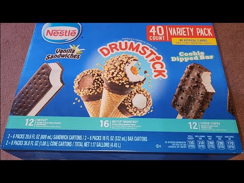 Costco Sale Item Review Nestle Variety Pack Vanilla Sandwiches Drumstick Cookie Dipped Bar Taste