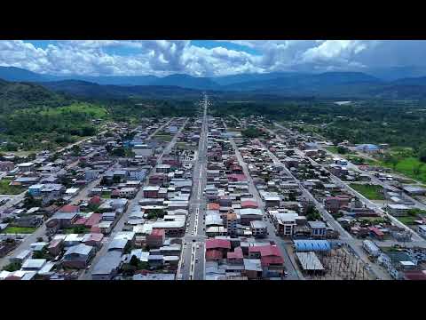 Vista panorámica del cantón El Pangui, provincia de Zamora Chinchipe (Ecuador)