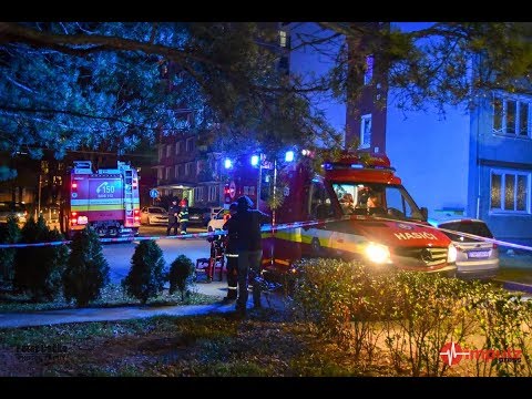 Autentické zábery z miesta zásahu - podozrenie na nástražný výbušný systém Tr .Teplice 30.12.2019