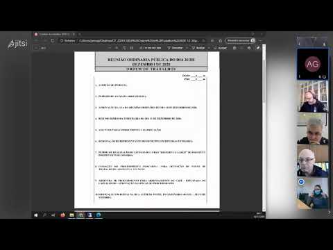 Reunião Pública Câmara Municipal 30 de dezembro 2020