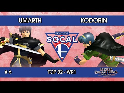 Fight For SoCal 6 - Umarth (Marth) VS KoDoRiN (Marth) - SSBM - Top 32 (Winners Round 1)