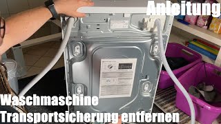Waschmaschine Transportsicherung entfernen  Siemens WM14G400 iQ500 Frontlader / 8kg Anleitung