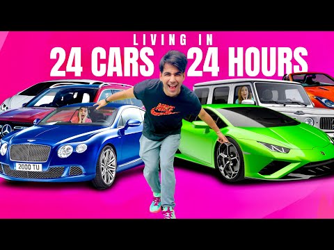 LIVING IN 24 CARS FOR 24 HOURS WITH MY BROTHER & SISTER | Rimorav Vlogs