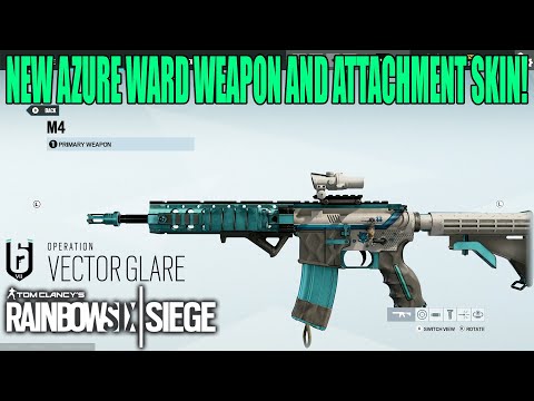 Azure Ward Weapon and Attachment Skin - Rainbow Six Siege