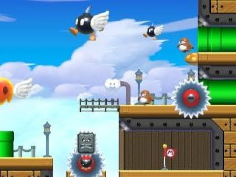 [NSDBU] 6-2 Automated Abyss ⚡️ by Mario ⚡️ SUPER MARIO MAKER Raw GAMEPLAY