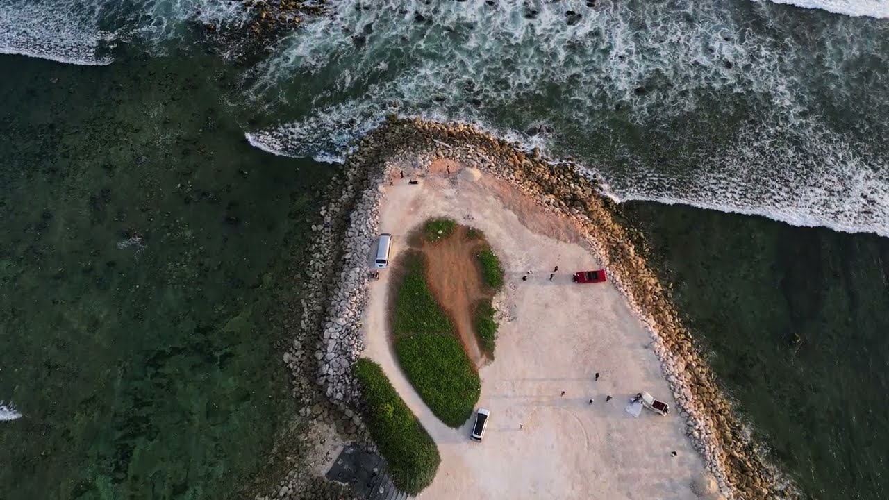 Experience the breathtaking vistas of Melasti Beach.