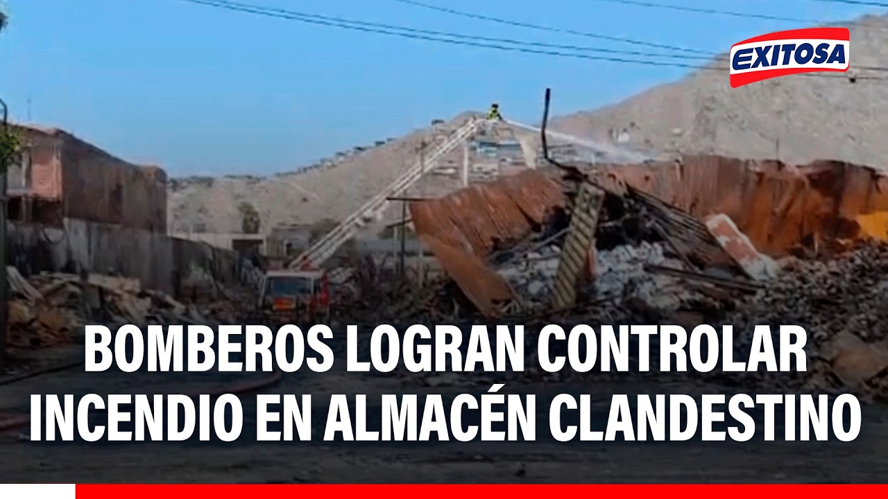 🔴🔵 Después de más de 24 horas, bomberos logran controlar incendio en almacén clandestino