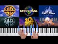 Top Movies Intros 20th Century Disney Universal WB Piano Tutorial