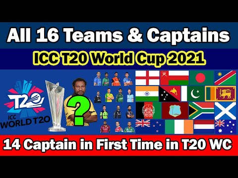 🏆🏆All 16 Team Captain in ICC T20 World Cup 2021✅T20 World Cup 2021 All Team Captain List 😍