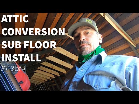 Attic Conversion to Loft Pt 3 of 4 Install OSB Subfloor Learn how to properly install OSB Sub floor.