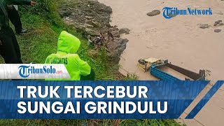 Kecelakaan Tunggal Truk Tercebur ke Sungai Grindulu Pacitan saat Hujan Deras, 2 Orang Tewas Ditempat