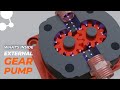 External Gear Pump Hydraulic Pump 3D Animation