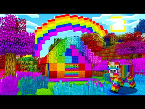 HOW TO MAKE A RAINBOW MINECRAFT WORLD IN POCKET EDITION!