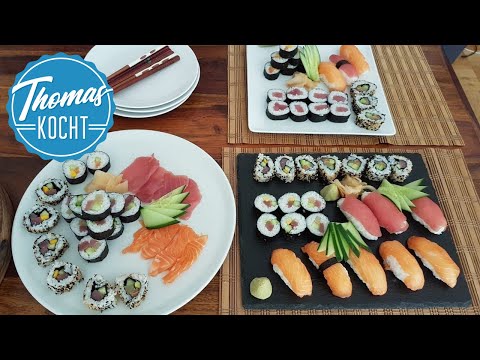 Sushi selber machen / Sushi Reis kochen / Nigiri, Maki Sushi und  California Roll / Thomas kocht
