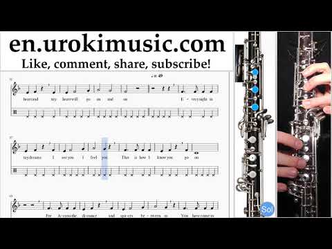 How to Play Oboe Celine Dion - Titanic - My Heart Will Go On Tabs Part#2 um-b352