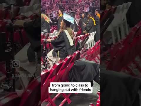 Service dog helps student graduate from #college ‍ - YouTube