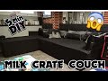 DIY MILK CRATE COUCH!!! 5Min Diy