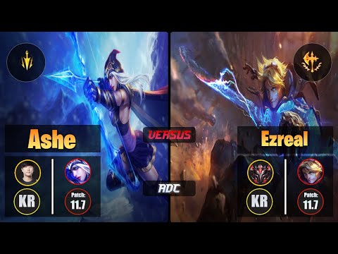 Ruler ASHE (ADC) [Lethal Tempo] VS EZREAL - Grandmaster KR Patch 11.7