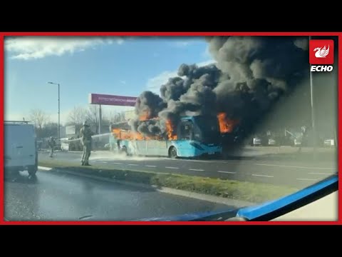BREAKING: Arriva passengers evacuated as bus on fire