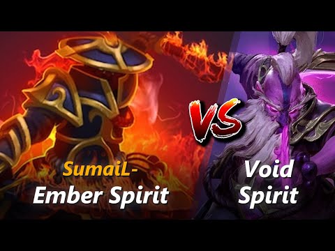 How to Ember Spirit mid vs Void Spirit (feat. SumaiL-) | First 10 minutes