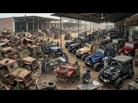 Ultimate Jeep Restoration by Pakistani Mechanics Using Simple Tools