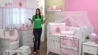 Quarto para Bebê sem Cama Babá Urso Real Rosa | Ref: 47306
