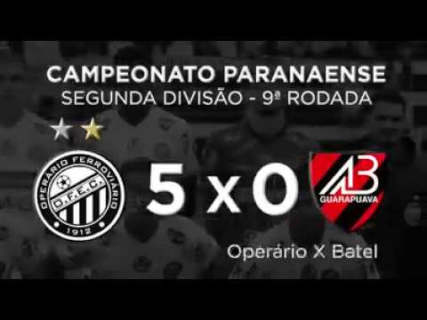 Gols - Operário 5x0 Batel - Paranaense Segunda Divisão