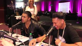 DJ Pauly D and Jay Sean | Backstage at the 55th Grammy Awards