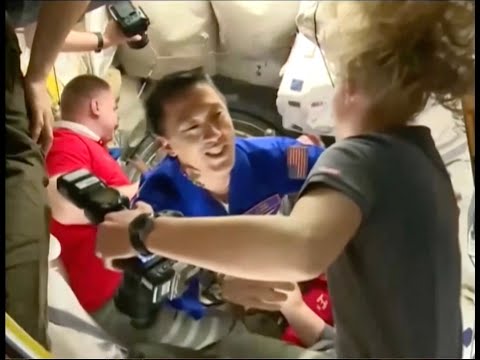 Former Navy SEAL arrives at International Space Station with two Russian cosmonauts