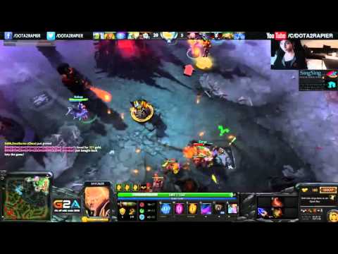 Gameplay of SingSing Dota 2  Maybe i will win with invoker