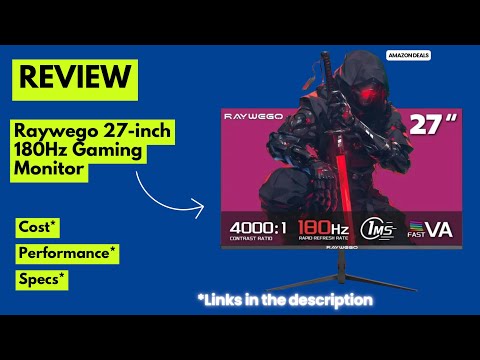 Raywego 27 Inch Gaming Monitor 180Hz Refresh Rate – Fast VA 1080p with 4000:1 Contrast Ratio, Adaptive-Sync, HDMI/DP/USB, VESA Mountable, 3-Side Borderless, FPS/RTS Game Modes video review thumbnail