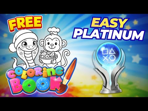 New Free Easy & Quick Platinum PS5 Game - Coloring Book (Trophy Guide)