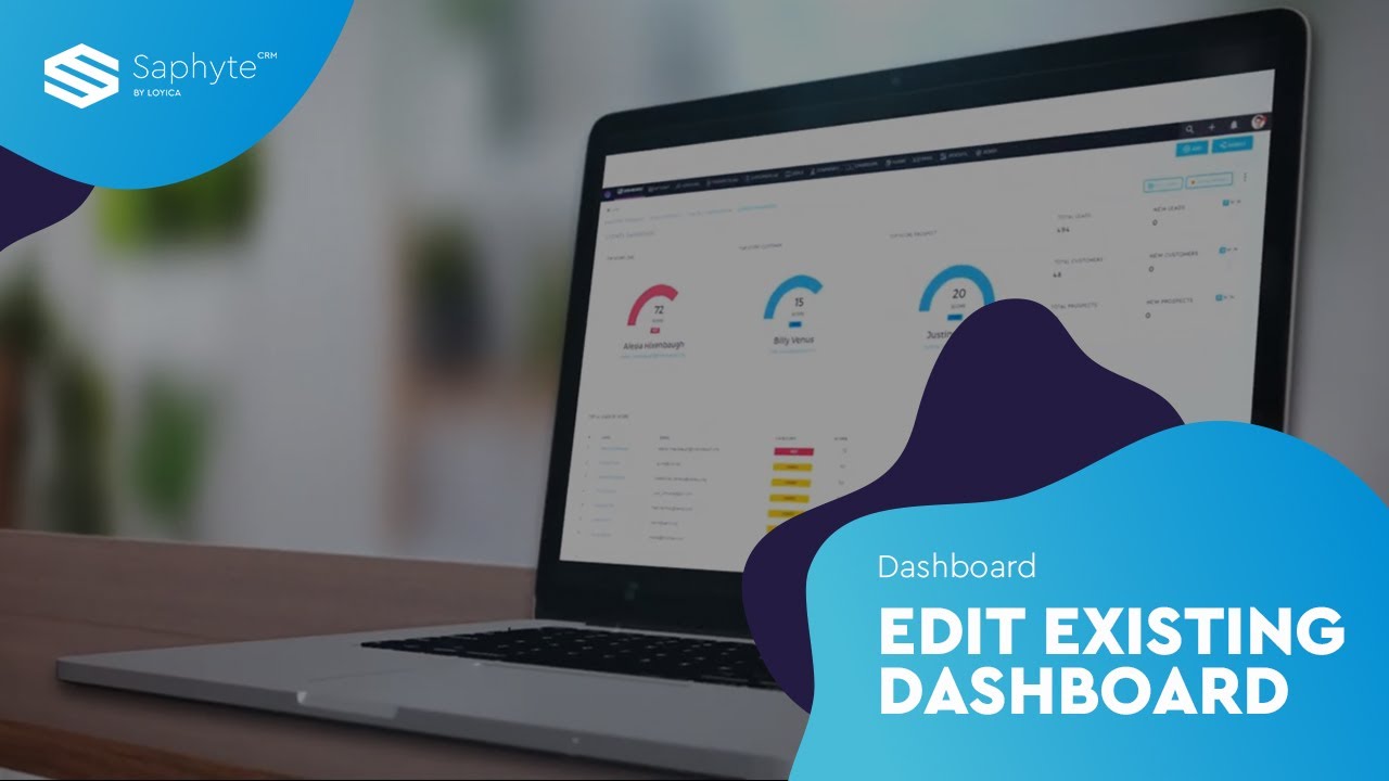 Dashboard - Edit Existing Dashboard