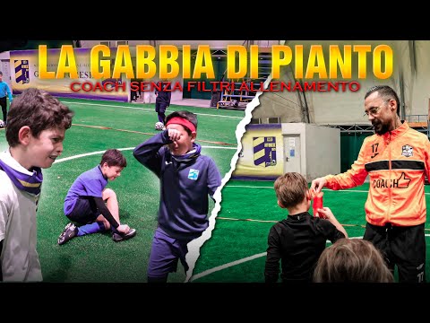 La gabbia di pianto 🥲. “Coach senza filtri allenamento” . Chi vincerà ? #football #soccer #kids 