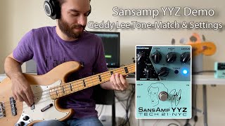 Video thumbnail for Tech 21 YYZ Sansamp Pedal Demo - Rush Tone Match & Settings by Joe Calderone